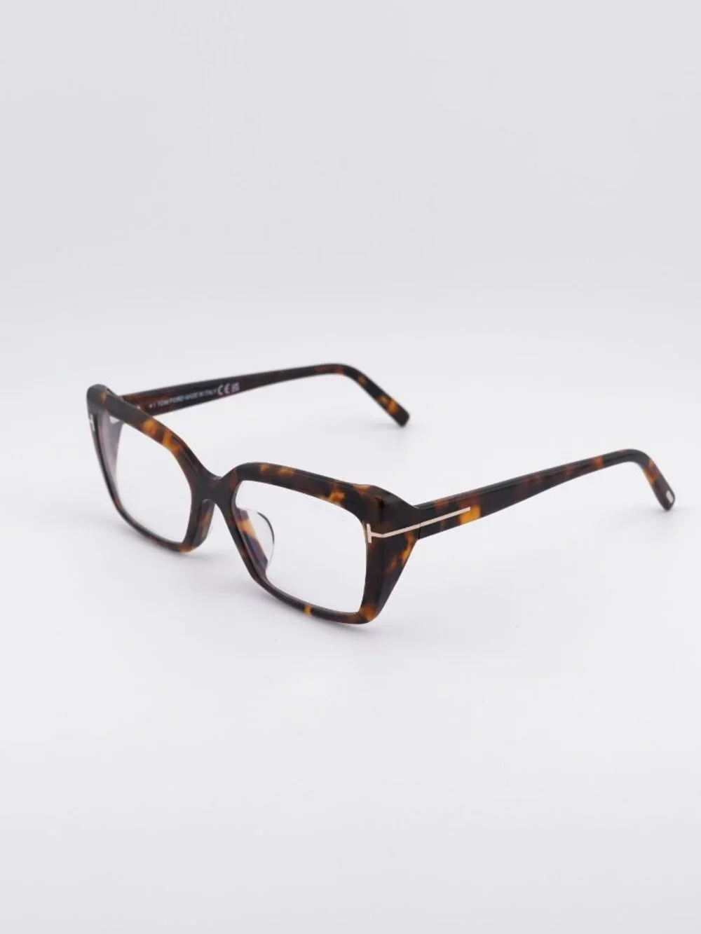 Tom Ford FT5991-F-B 052 Eyeglasses Havana 56mm Cat Eye Frame, Blue Light Block